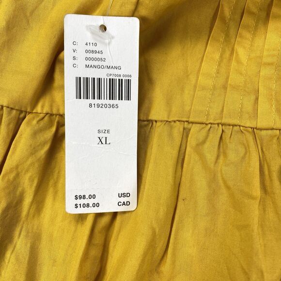 Maeve Anthropology Babydoll Top In Mango Size X-Large MSRP $98 - Picture 3 of 16